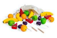 Nawlekanka Drewniane owoce Erzi