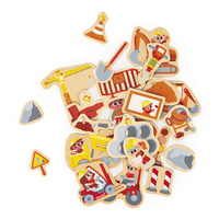 Magnesy drewniane dla dzieci Plac budowy 24 szt. Janod 