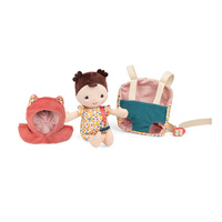 Lalka Jeanne w nosidełku 24 cm Dzidziuś z akcesoriami Lilliputiens