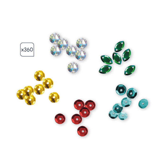 Artystyczny zestaw kreatywny Cekiny Smoki Janod