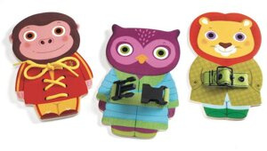 Drewniane zwierzaki manualne Attachtou Djeco 