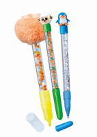 Zestaw kreatywny dla dzieci długopisy i mazak Zwierzątka Buki 