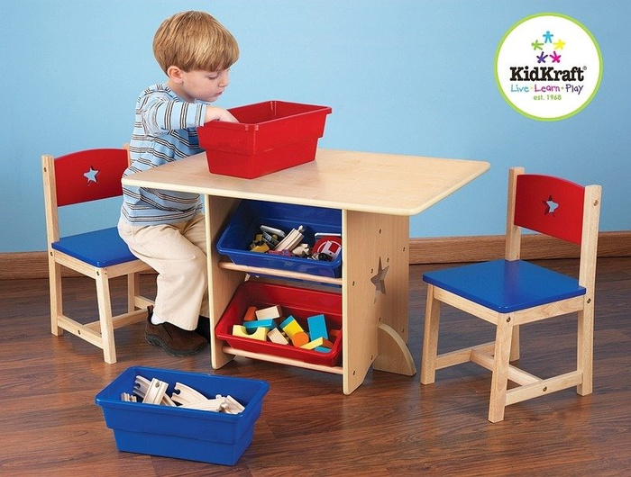 Stolik i krzesełka dla dzieci. Zestaw Gwiazda, KidKraft
