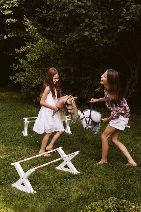 Hobby Horse Koń na kiju z otwartą buzią Star Astrup szarawy