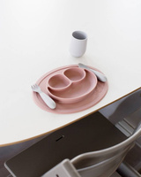 Komplet silikonowych sztućców Mini Utensils pastelowa szarość EZPZ