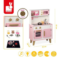 Duża kuchnia drewniana z dźwiękiem i 6 akcesoriami Candy Chic Janod