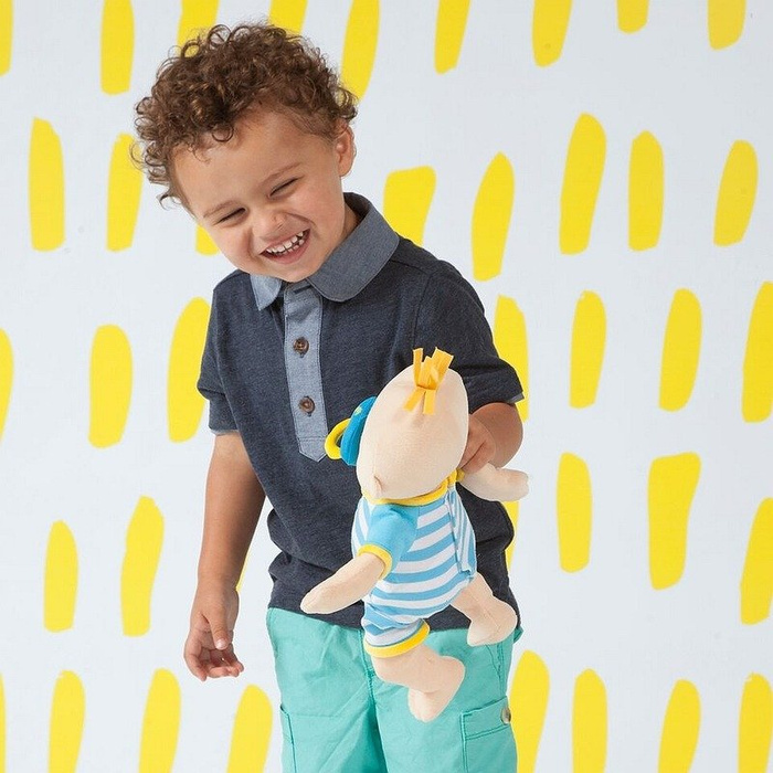 Przytulanki dla dzieci, lalki. Chłopczyk ze smoczkiem. Dinozaur, Manhattan Toy