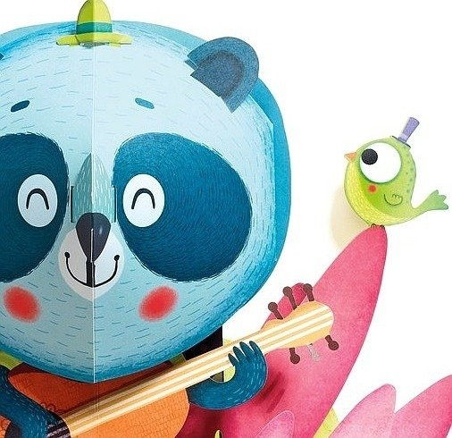 Składana dekoracja 3D do powieszenia na ścianie. Panda, Djeco