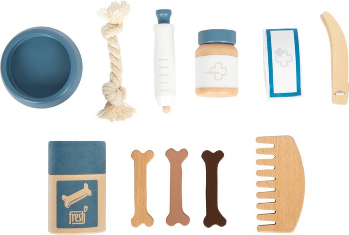 Piesek z torbą transportową i akcesoriami Small Foot