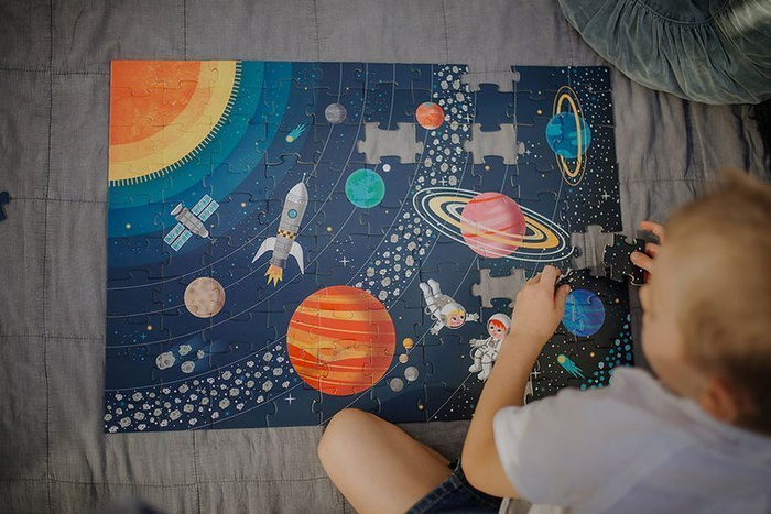 Puzzle edukacyjne Układ słoneczny 100 elementów 5+, Janod