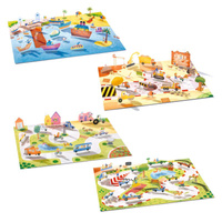 Zestaw naklejek dla dzieci wielokrotnego użytku Pojazdy Djeco