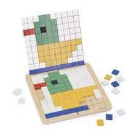 Układanka dla dzieci 4w1 Symetria kodowanie mozaika i piksele Janod