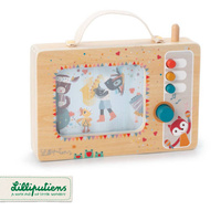 Drewniana interaktywna pozytywka Telewizor dla dzieci Lilliputiens