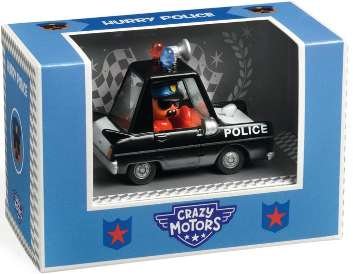 Samochód policyjny Crazy Motors Hurry Police Djeco