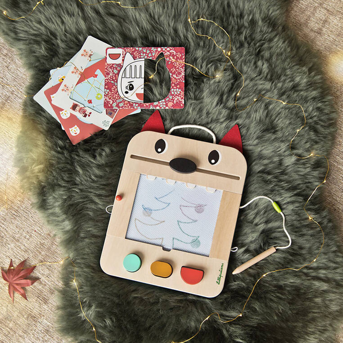 Drewniana tablica znikopis Wilk Louis Lilliputiens