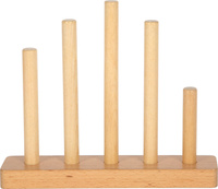 Klocki drewniane na palikach Niebieski domek Small Foot 