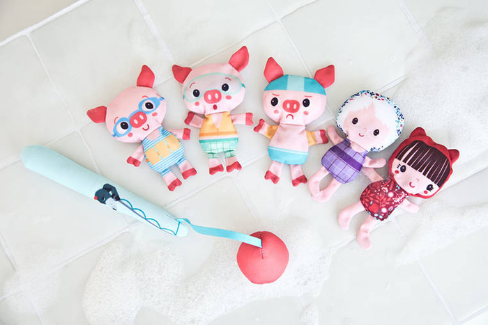 Zabawa w wędkowanie w kąpieli Wilk Louis Lilliputiens