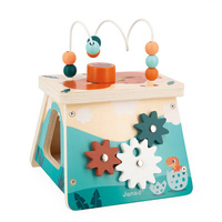 Kostka edukacyjna drewniana wulkan Dinozaury Janod