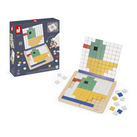 Układanka dla dzieci 4w1 Symetria kodowanie mozaika i piksele Janod