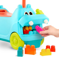 Komplet interaktywny jeździk-hipopotam dla dzieci z klockami Locbloc Hippo B.Toys