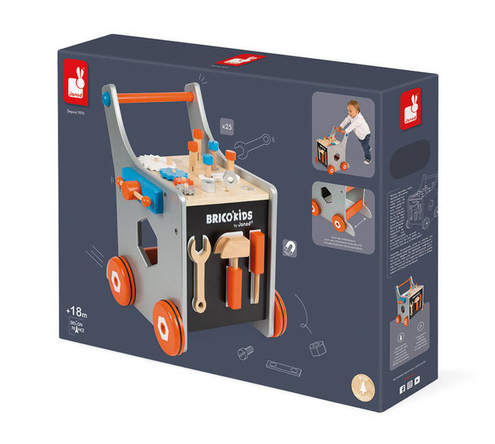 Wózek warsztat magnetyczny z narzędziami Brico ‘Kids Janod