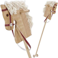 Koń na kiju z kółeczkami drewniany Hobby Horse Mumbee