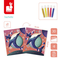 Malowanie kropkami Puentylizm 3D Kosmiczne zwierzęta Janod