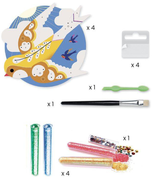 Zestaw artystyczny z cekinami i brokatem Raj Djeco