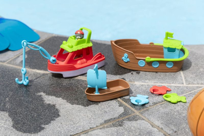 Zabawkowy kuter rybacki 3 w 1 Klorofil, statek i figurka