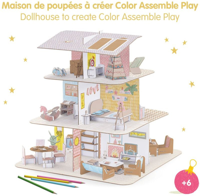 Zrób to sam domek dla lalek z akcesoriami Djeco