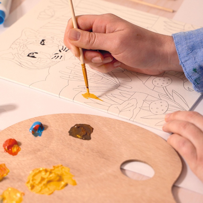 Zestaw artystyczny AGA Atelier 22 Mieszanie kolorów Tygrys w zaroślach Djeco