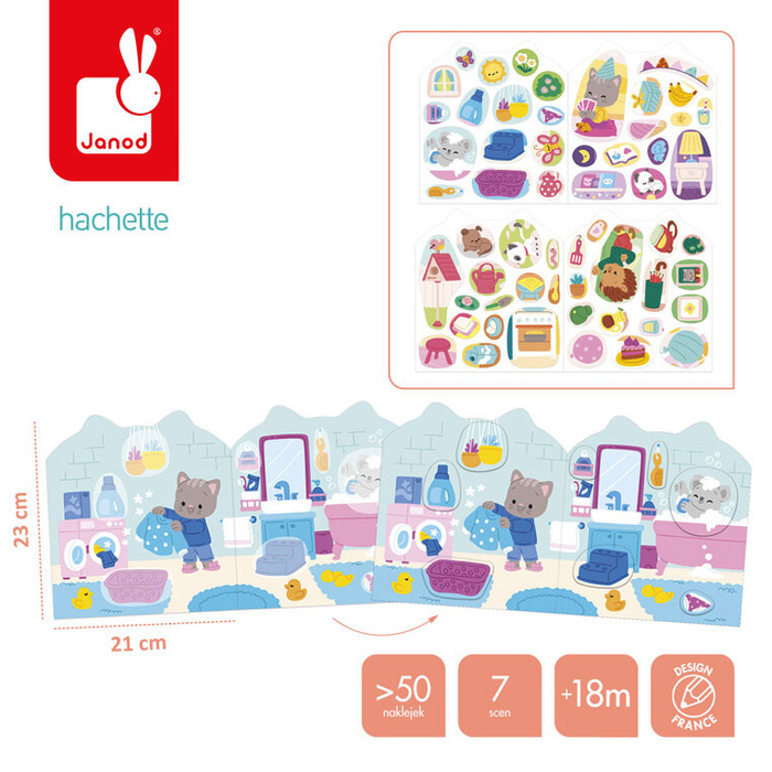 Książeczka z naklejkami Dom Janod