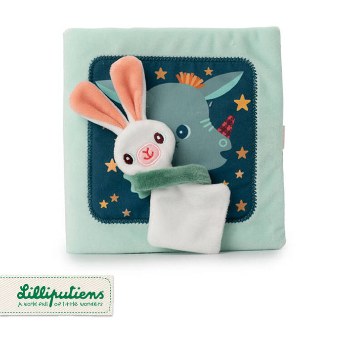 Materiałowa edukacyjna książeczka Smok Joe i jego przytulanka LILLIPUTIENS