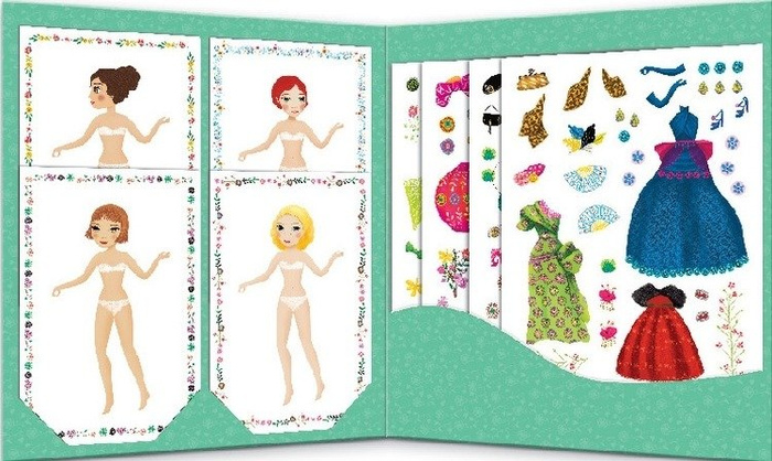 Zestaw naklejek dla dzieci wielokrotnego użytku. Moda, Djeco