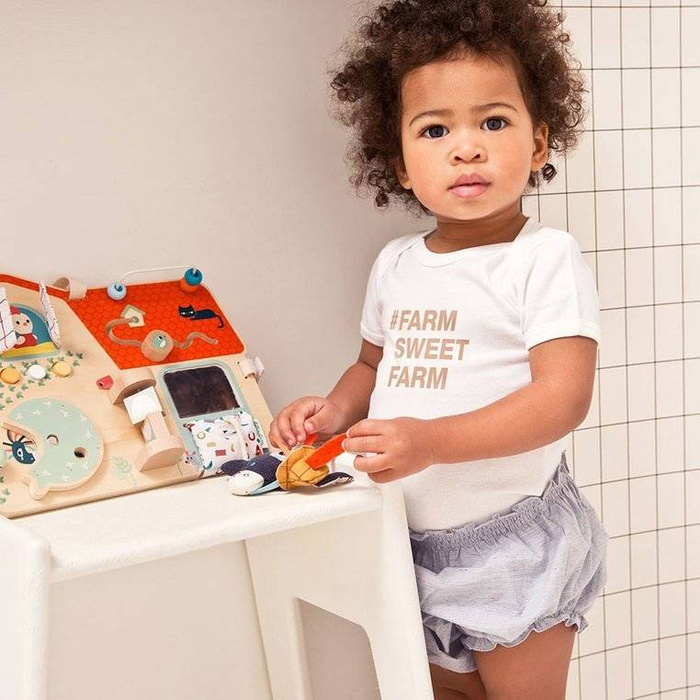 Drewniana tablica manipulacyjna Farma Lilliputiens