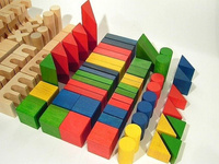 Klocki drewniane XL 155 elementów