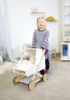 Drewniany wózek dla lalek Little Button Small Foot