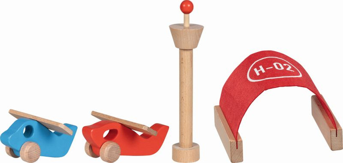 Lotnisko z filcu i drewniane akcesoria 26 el Goki