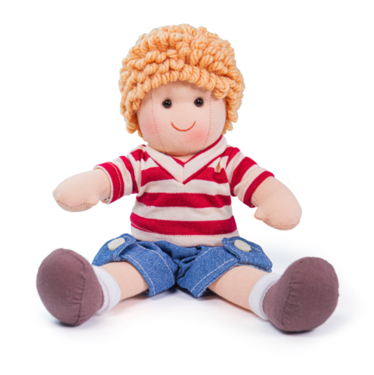 Lalka dla dzieci. Adaś, 25 cm, Bigjigs Toys