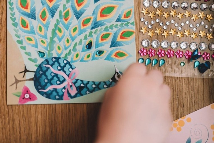 Zestaw artystyczny Czarodziejskie cyrkonie Piękne ptaki, Janod