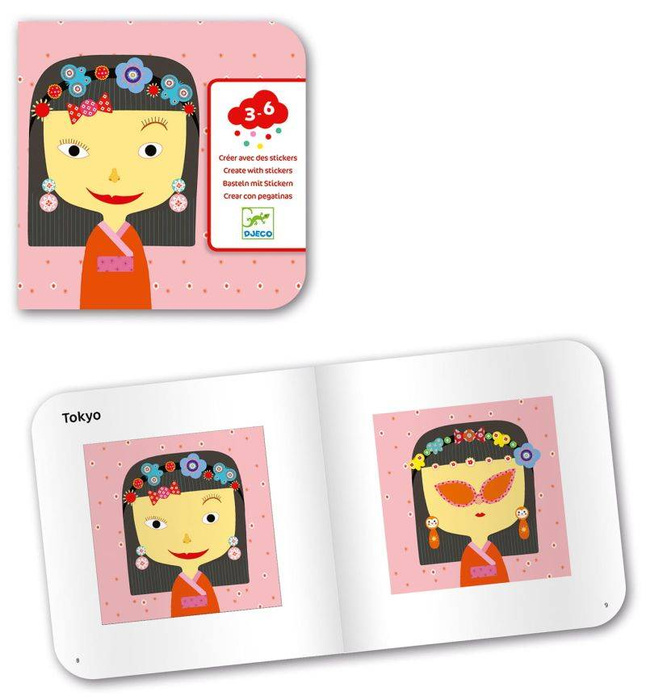 Zestaw naklejek dla dzieci Śmieszne portrety Djeco