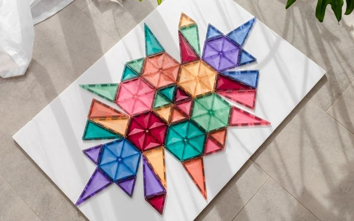 Klocki magnetyczne Connetix Pastel Geometry Pack 40 el