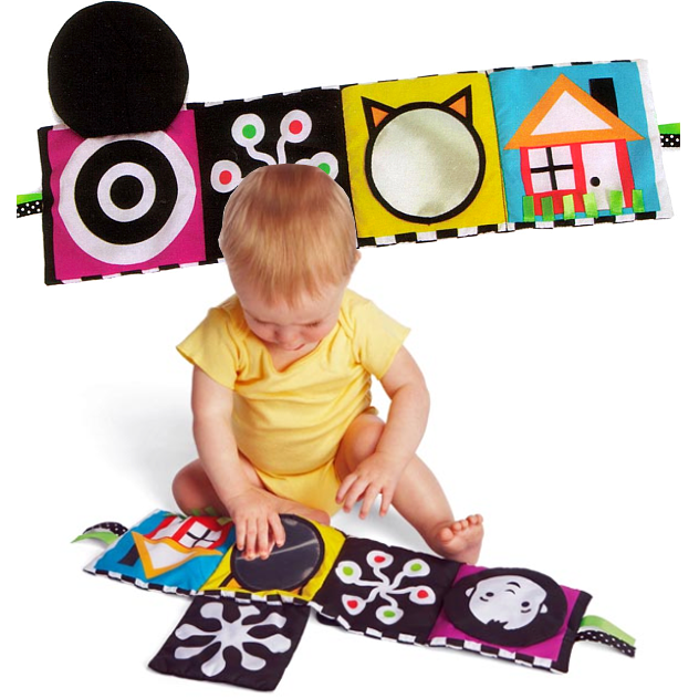 Zabawka dla niemowląt, miękka książeczka. Uśmiech dziecka, Manhattan Toy