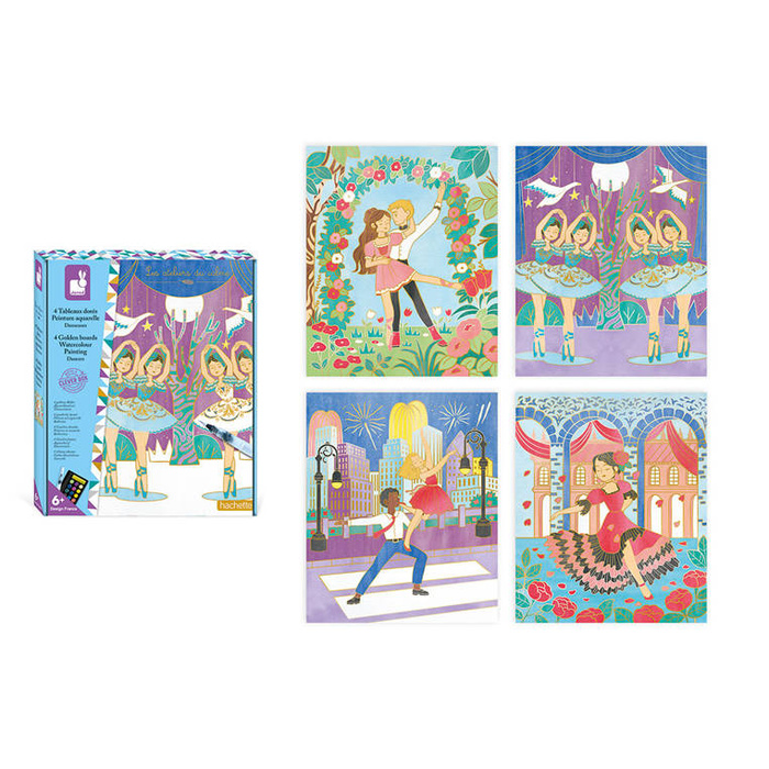 Artystyczny zestaw kreatywny Złote kontury Tancerki Janod