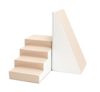 Zestaw do zabawy schodki i ślizgawka beżowo biały Soft Play Slider IGLU