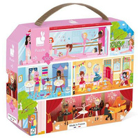 Puzzle w walizce Akademia tańca 100 elementów 6+ Janod