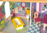 Domek dla lalek z drewna. Kolorowa Anna