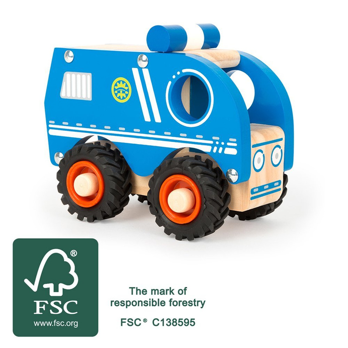 Drewniane auto policyjne Small Foot