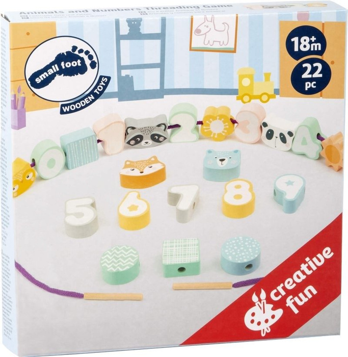 Nawlekanka dla dzieci Liczby i zwierzęta w szeregu Small Foot