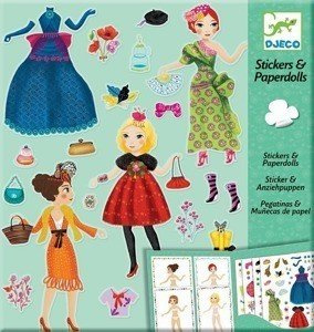 Zestaw naklejek dla dzieci wielokrotnego użytku. Moda, Djeco